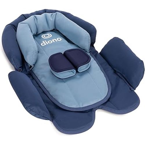 Diono Cuddle Soft 2-in-1 Head Support, Comforting Head and Body Support for Babies, Converts depending on Infants Size, Blue Surge