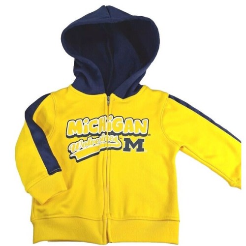 University of Michigan Wolverines toddler zipper hoodie sweatshirt 12M