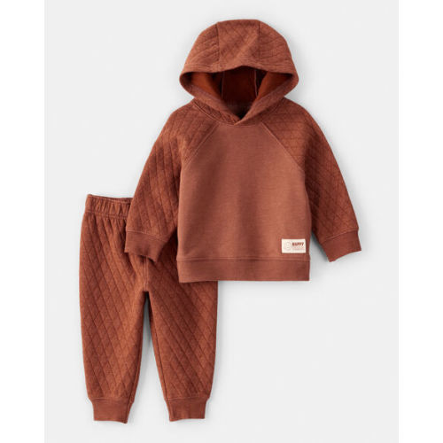 Baby Boy 2-Piece Hooded Tee & Pant Set - Rust - Carter's | Carter's