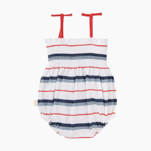 Burt's Bees Baby Organic Cotton Romper Jumpsuit - Nautical Stripe, 0-3 Months