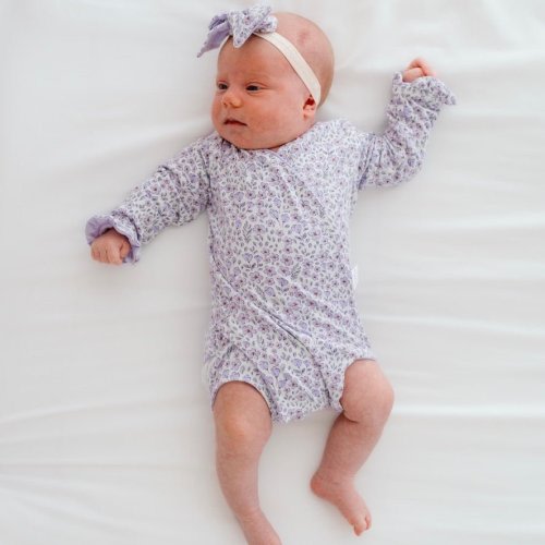 RUFFLE CUFF LONG SLEEVE WINGED BODYSUIT