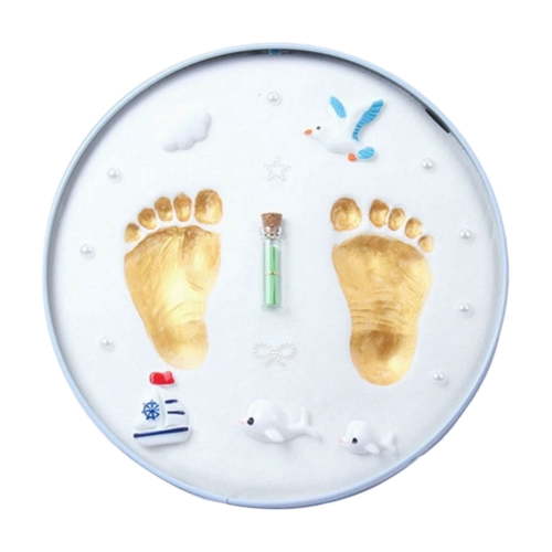 Inkless Newborn Baby Hand Foot Print Keepsake Kit, DIY Souvenir Imprint Set, Memory Craft Supply For 100 Day Infant Celebration, Nursery Desk And Parent Gift Layout