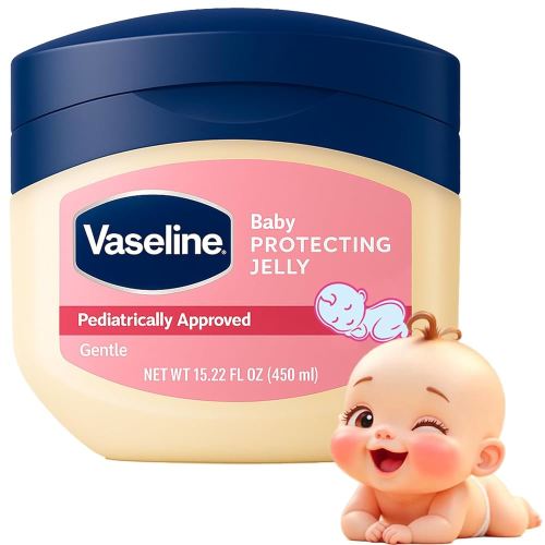 Vaseline Baby Petroleum Jelly – 1 Large PACK, 450 ml Jar – Sealed, Pure & Gentle – Daily Skin Protection for Babies & Toddlers
