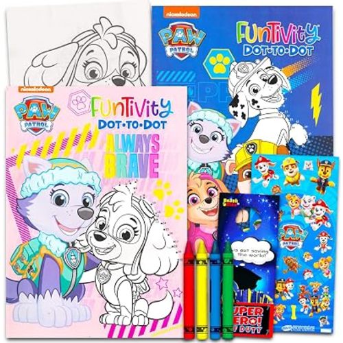 Jumbo Paw Patrol Coloring Book for Girls - Bundle of Skye and Everest Coloring Activity Book Plus Stickers, More | Paw Patrol Coloring Book Ages 2-4