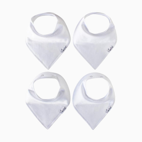 Printed Bandana Bib Set (4-Pack) - White Basics