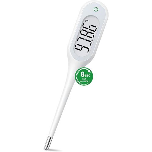 8 Second Thermometer for Adults & Kids, Accurate & Safe Baby Thermometer with Fever Alarm and Memory Recall, Oral, Rectal or Underarm Use