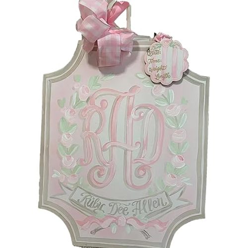 Personalized Neonatal Hospital Door Sign Custom Baby Girl Nursery Door Hanger Welcome Newborn Decorations With Floral Graphics Ideal For Hanging In Birth Hospitals Patio Doors
