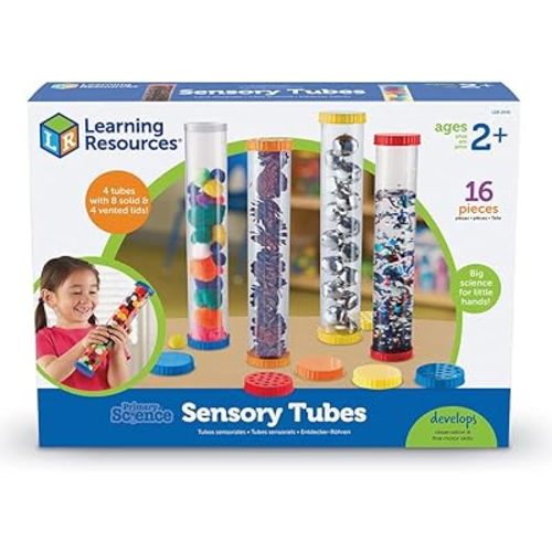 Learning Resources Primary Science Sensory Tubes - Toddler Toys, Homeschool Supplies, Fine Motor Skills, Calm Down Bottle, STEM Manipulatives, Preschool Activities, Montessori Games, Gifts for Kids
