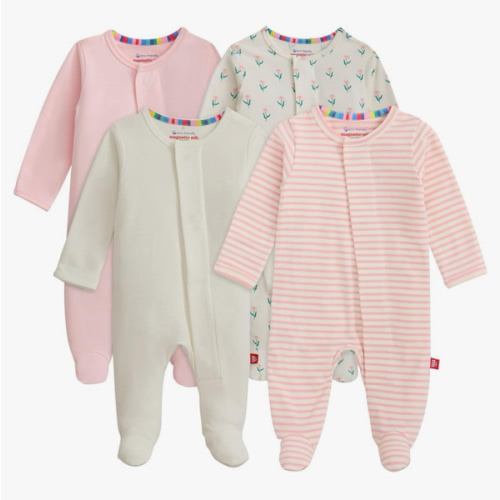 Magnetic Me Cloudstretch 4-Pack Bundle | Magnetic Baby Footie Pajamas