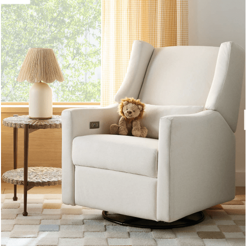 Babyletto Kiwi Cream Electronic Swivel Glider Power Recliner Nursery Chair