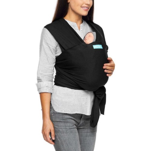 Moby Classic Wrap Baby/Newborn Cotton Fabric Body Travel Carrier Black