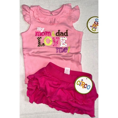 CIRCO 2 piece set pink/ love me motif size NEWBORN