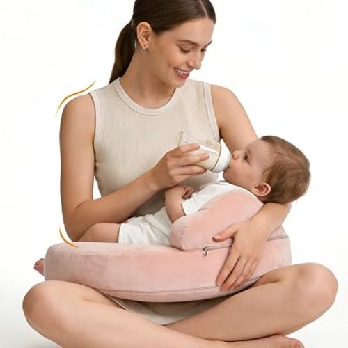 Original Nursing Pillow for Breastfeeding-Safety Guard(Pink)