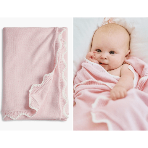 Scallop Trim Baby Blanket