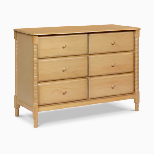 Jenny Lind Spindle 6-Drawer Dresser - Honey