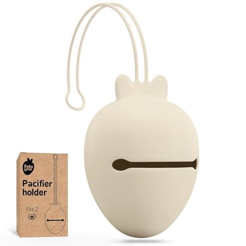 Baby Uma Silicone Pacifier Holder Case - BPA-Free, Dishwasher-Safe & Universal Pacifier Case for Diaper Bag, Fits 2 Pacis
