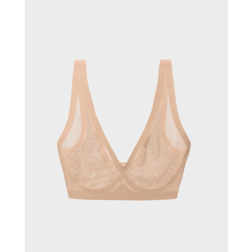 Champagne Mesh Bralette - Medium