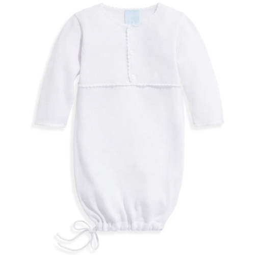 Mercerized Pima Baby Gown- White – Children's Edit