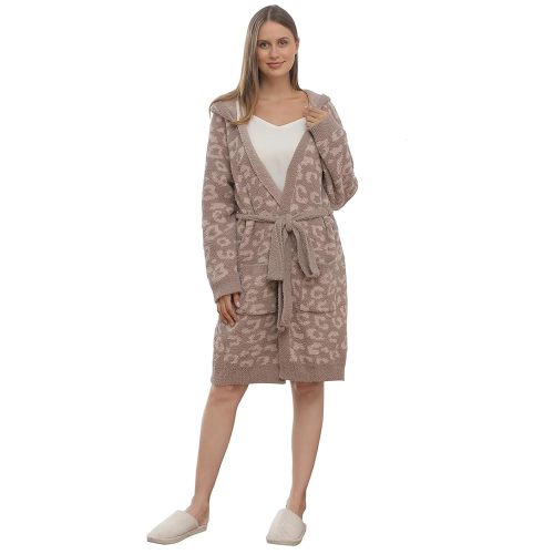 bearberry Cozy Robe Lightweight Soft Plush Bathrobe with Pockets for Women