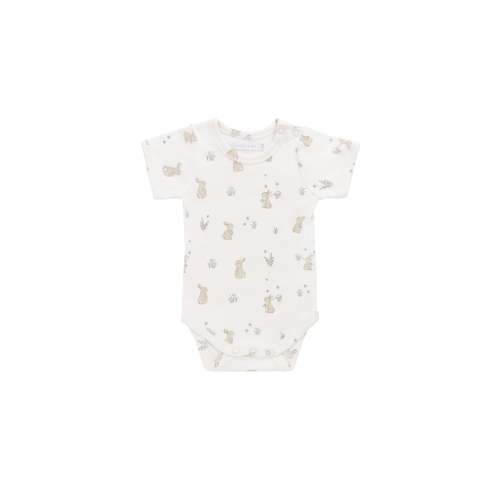Organic Cotton Hudson Short Sleeve Bodysuit - Lapin Jardin