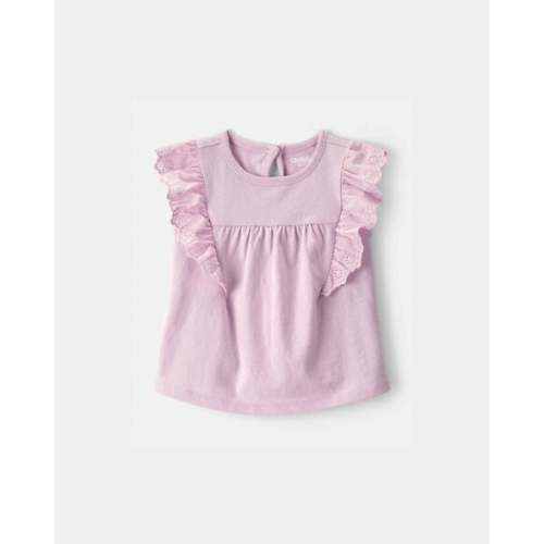 Baby Girl Eyelet-Sleeve Top - Purple - OshKosh B'gosh | Carter's
