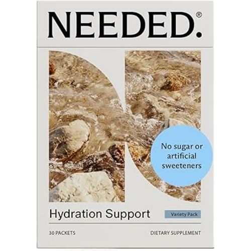 Needed. Hydration Support with Electrolytes & Trace Minerals – Electrolytes for Pregnancy & During Lactation - 30 Hydration Packets Lightly Sweetened with Real Fruit, Variety