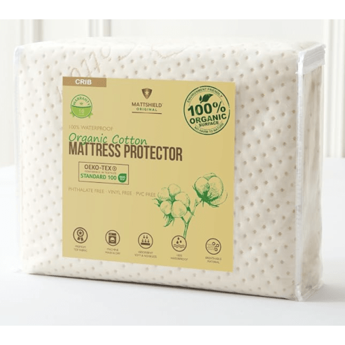 Organic Cotton Crib Mattress Protector – Standard Crib Mattress Size