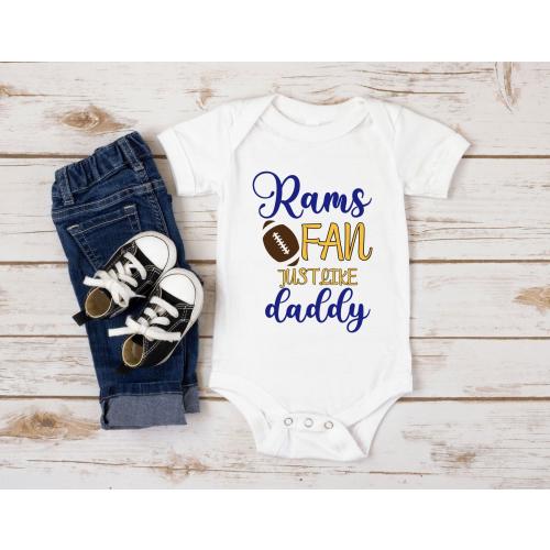 Baby Bodysuit, Rams Fan Like, Baby Shower Gift, New Baby Onesie®, Infant Graphic Onesie®s, Baby Gift, Game Day Outfit, Rams Football Baby