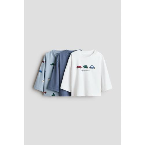 3-PACK LONG-SLEEVED COTTON T-SHIRTS