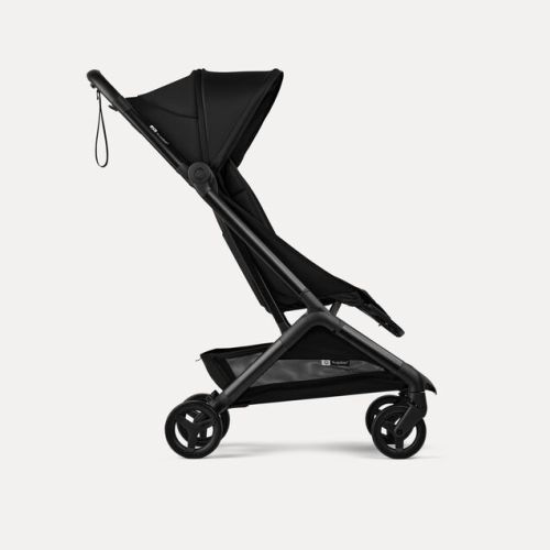 BLACK Bugaboo Butterfly 2 travel stroller heritage black sun canopy, heritage black fabrics, black base | Bugaboo