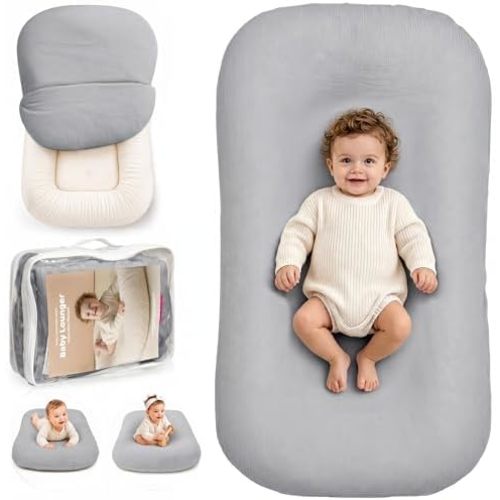 Baby Lounger, Infant Support Cushion for Newborn 0-24 Months