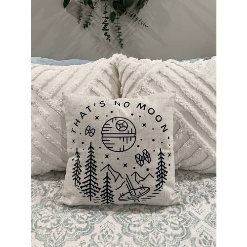 Thats no moon / Space Wars / Pillow Cover / Nerd Pillows / Machine Washable