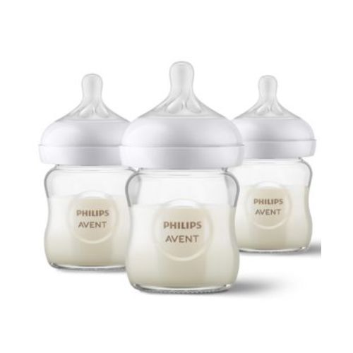 Unisex Glass Natural Baby Bottles, 3pk 4oz - Baby