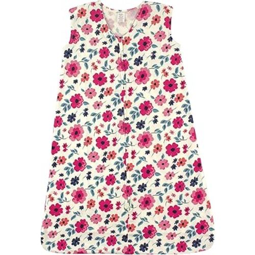 Touched by Nature Unisex Baby Organic Cotton Sleeveless Wearable Sleeping Bag, Sack, Blanket, Garden Floral, 0-6 Months