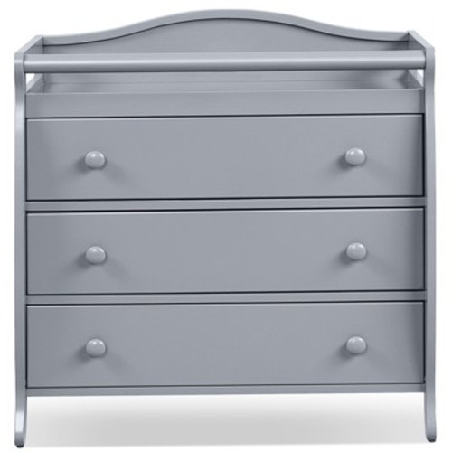 Infans 3 Drawer Baby Changing Table Infant Diaper Changing Station w/ Safety Belt Grey