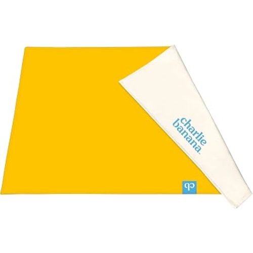 Charlie Banana Baby Reusable and Washable Ultra Soft Cotton Changing Pad, Yellow