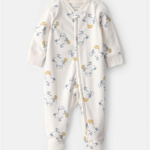 Baby Duck 2-Way Zip 100% Cotton Sleep & Play Pajama - Cream | Carter's