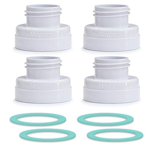 Maymom Conversion Kit Compatible with Medela Breast Pumps (Selected) to be Compatible with Avent Classic Bottles, Avant Natural PP Bottle and speCtra Wide-mouth Bottles Thread Changer; w Sealing Rings