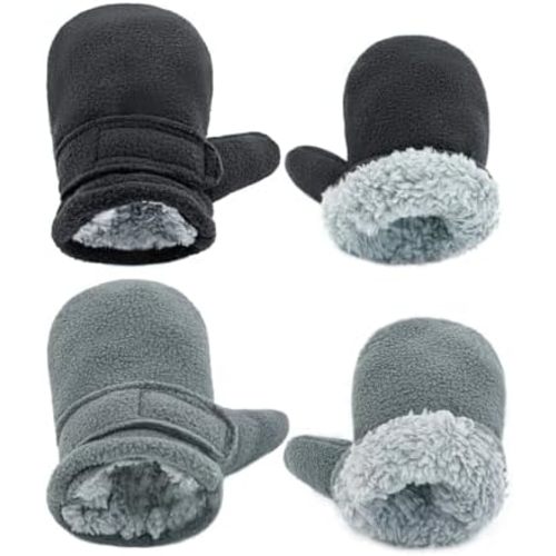 BAVST Baby Toddler Winter Mittens Girls Warm Fleece Lined Gloves Kids Sherpa Lined Mittens for Boys