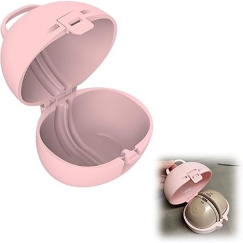 Breast Pump Case Compatible with Eufy S1 Pro, E10 & E20, Keeps Pump Upright to Prevent Leakage, Storage for Between Uses, Easy Carrying Covered Box, Postpartum Gift (Pink)