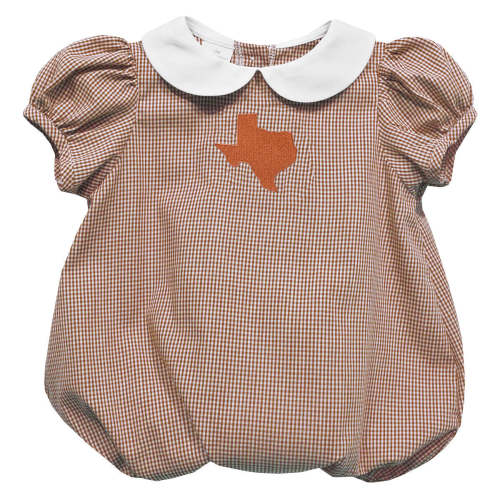 Texas Embroidery Gingham Girl Bubble