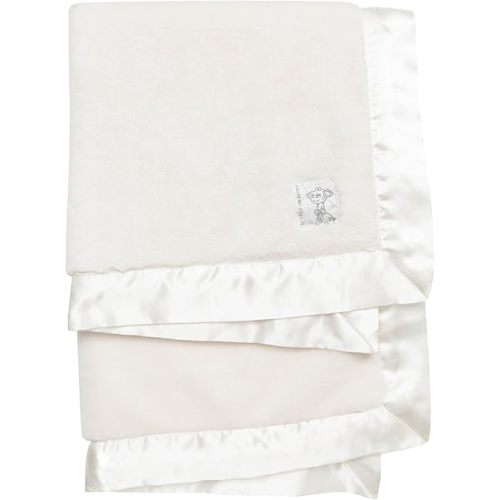 Little Giraffe Posh Mink Baby Blanket - Double-Sided Ultra Soft Plush Fabric, for New Moms, Newborn Must-Have for Girls & Boys, Cozy & Cuddly Comfort Blanket, 29" x 35", Cream