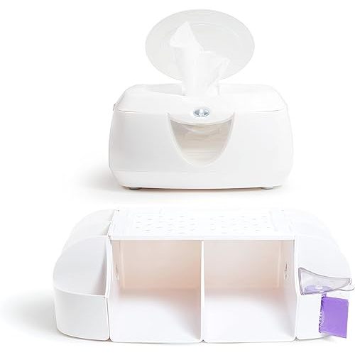 Munchkin Warm Glow Baby Wipe Warmer and Diaper Change Organizer with Storage