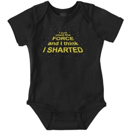 Brisco Brands Used Force Silly Funny Galaxy Nerd Baby Romper Boys or Girls