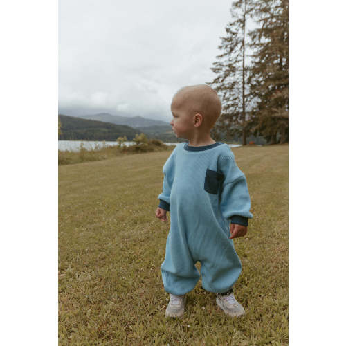 Sammy Romper in Dusk Blue