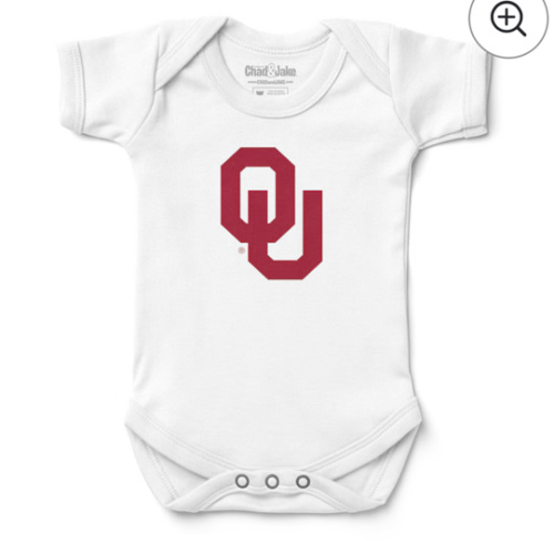 Infant Chad & Jake White Oklahoma Sooners Logo Bodysuit