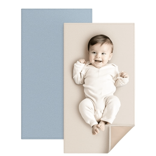 Portable Diaper Changing Pad - Blue,Beige