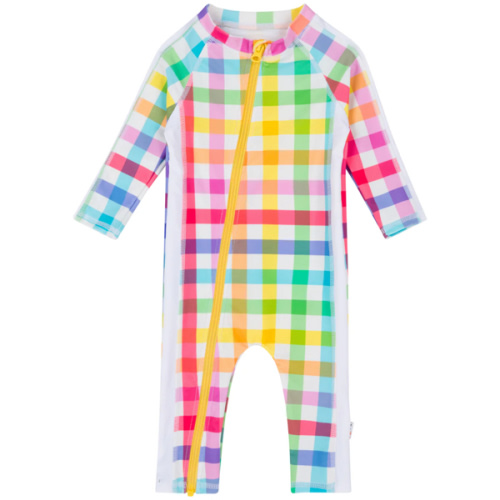 Sunsuit - Long Sleeve Romper Swimsuit | "Picnic Party"