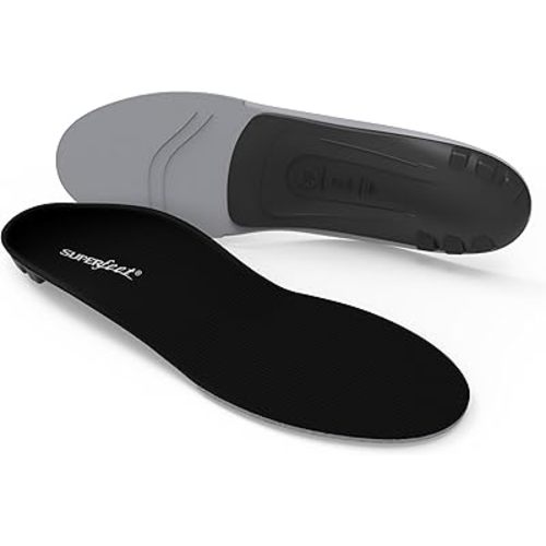 Superfeet All-Purpose Support Low Arch Insoles (Black) - Trim-To-Fit Orthotic Shoe Inserts for Thin, Tight Shoes - Professional Grade - 2.5-5 Men / 4.5-6 Women