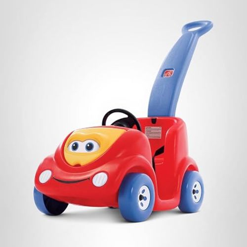 Step2 Push Around Buggy Kids Push Car, Toddler Ride-On Toy with Seat Belt and Horn, Red, Ages 18 Months+